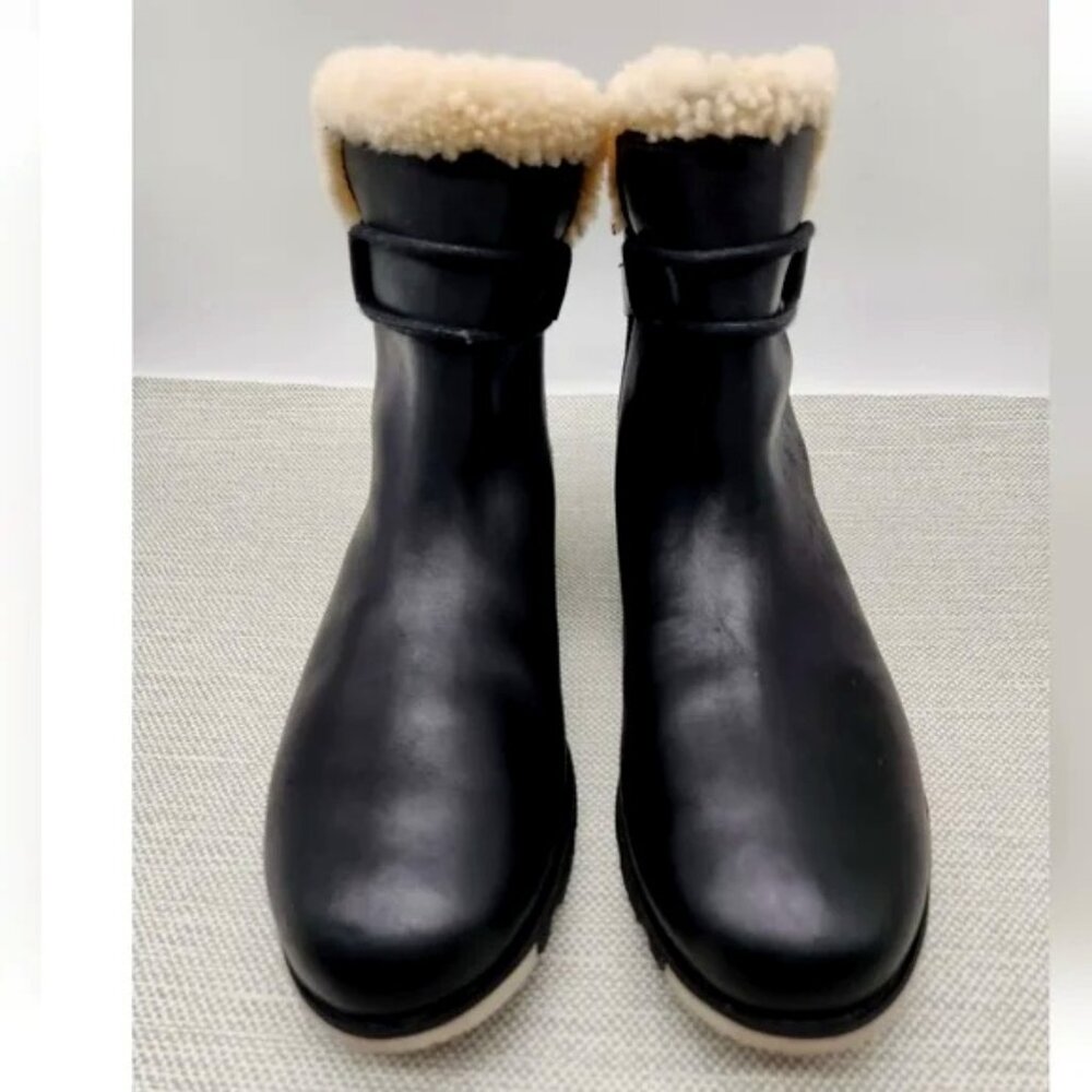 Sorel Harlow Cozy Size 8 Waterproof Ankle Bootie Black Noir color. - Picture 3 of 16